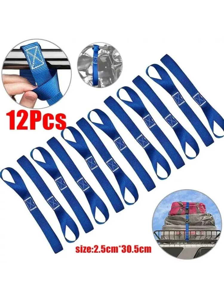 AliExpress NONE 12pcs Universal Luggage Straps Car Motorcycle Soft Cycle Transport Straps Box Securing Straps Fastening Ropes 2.5 X 30 Cm