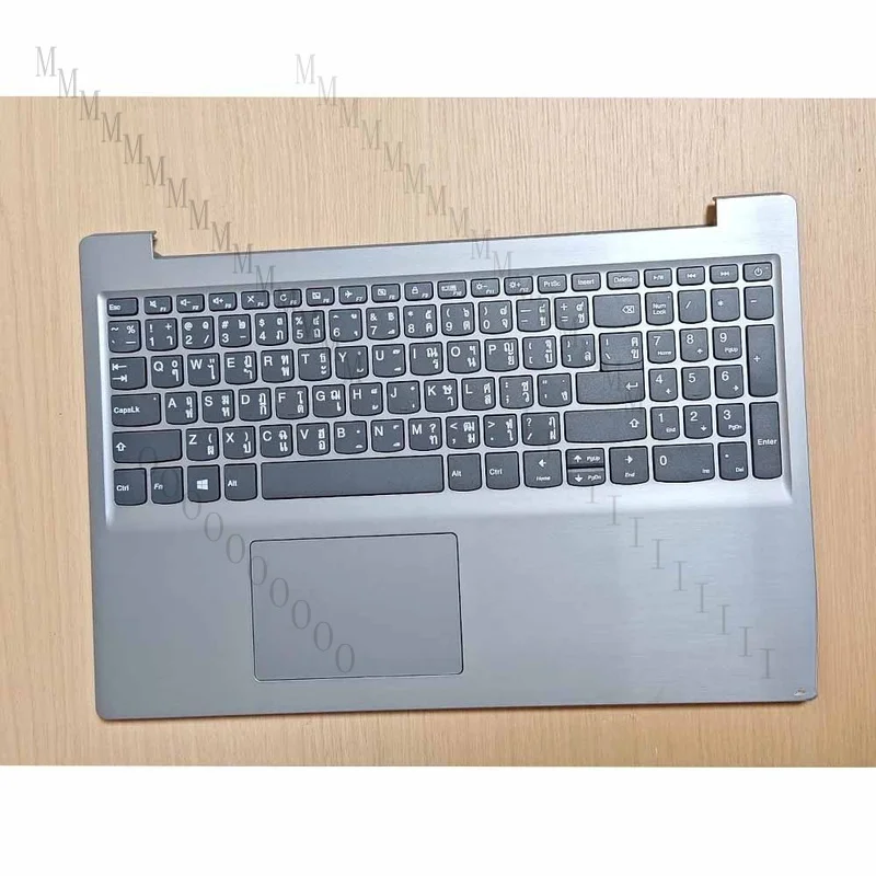 G... For Lenovo S145-15 V15-IWL Laptop Palmrest Keyboard Cover Silver Gray Black Thai
