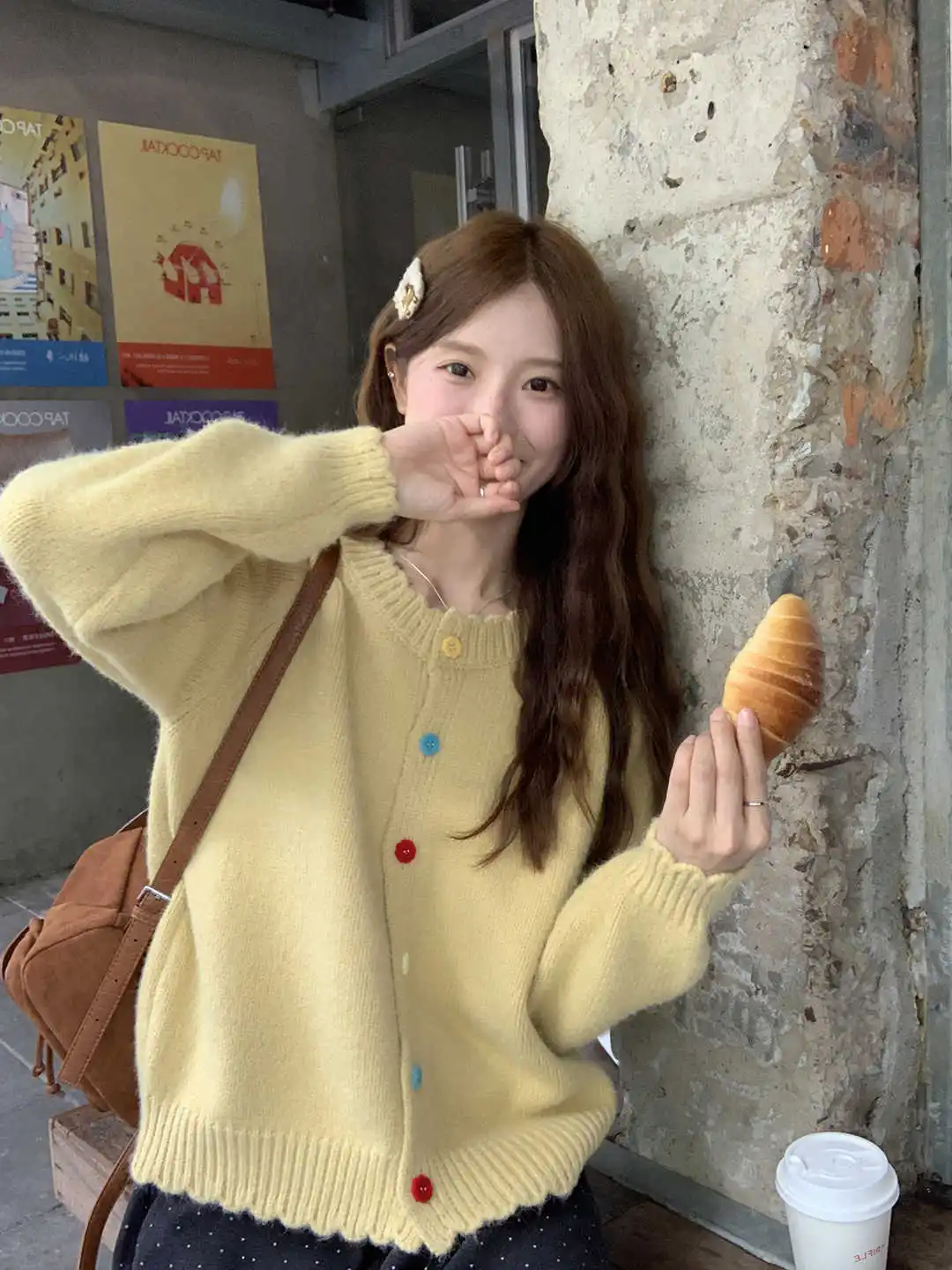 محبوك سترة المرأة بالأزرار جديد طويل الأكمام س الرقبة الصلبة متماسكة سترة سترة المرأة بلايز تريكو Sueters De Mujer Q1564 #5