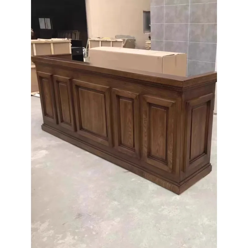 Retro old checkout page counter Clothing store Bar table Small beauty salon Barber shop Reception desk