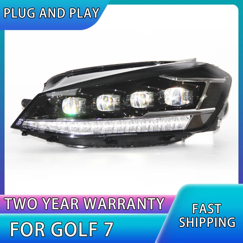 Head Lamp for VW Golf7 LED Headlight 2013-2017 Headlights Golf 7 DRL Turn Signal High Beam Angel Eye Projector Lens