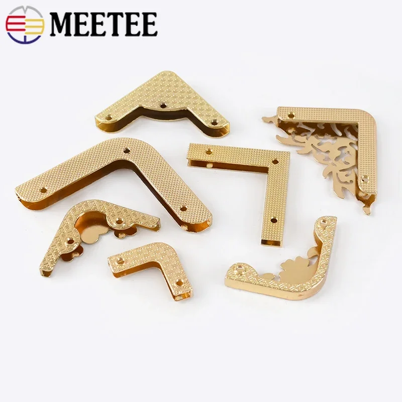 4/10Pcs Metal Corner Protector Buckle Bag Strap Cover Clasp Handbag Purse Craft Edges Corners Clip DIY Bags Hardware Accessories