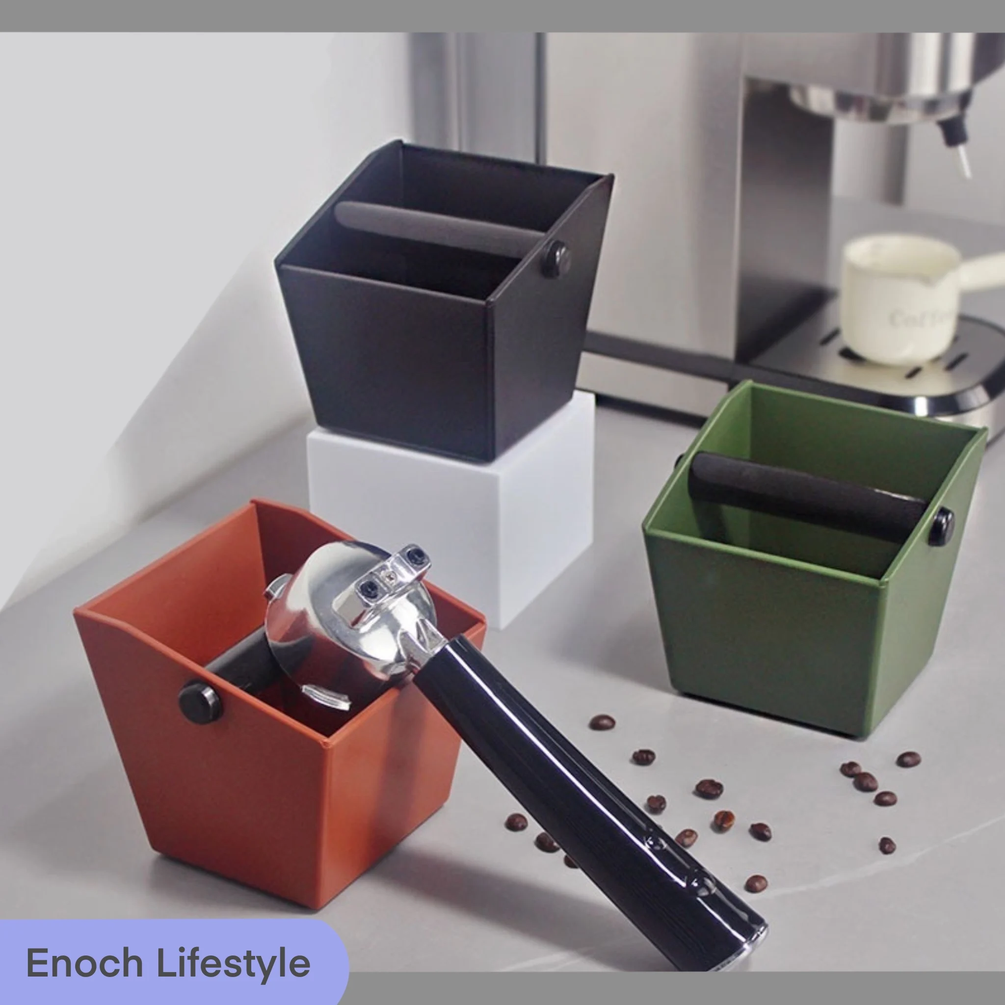 Coffee Knock Box Espresso Grounds Container Dump Bin Bucket Anti Slip Powder Beveled Residue Barista Accessories Maker Tools