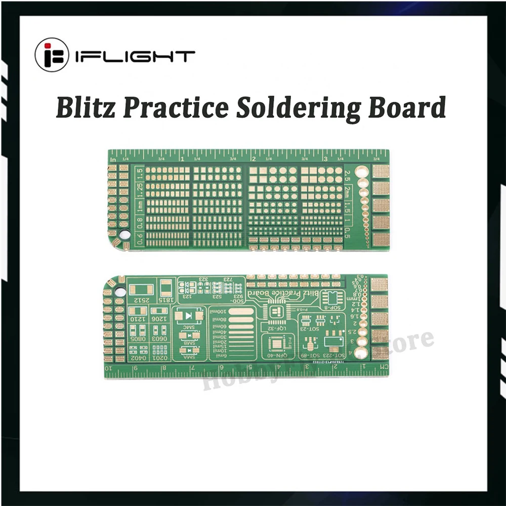 

iFlight Blitz Practice Soldering Board Flight Controller ESC PCB Welding Technique Exercise 100x40mm For RC DIY FPV Racing Drone