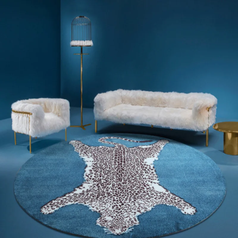 Modern Luxury Round Carpet for Living Room Mat Bedroom Decoration Teenager Rugs Home Bedroom Decor Circle Floor Mats Lounge Rug