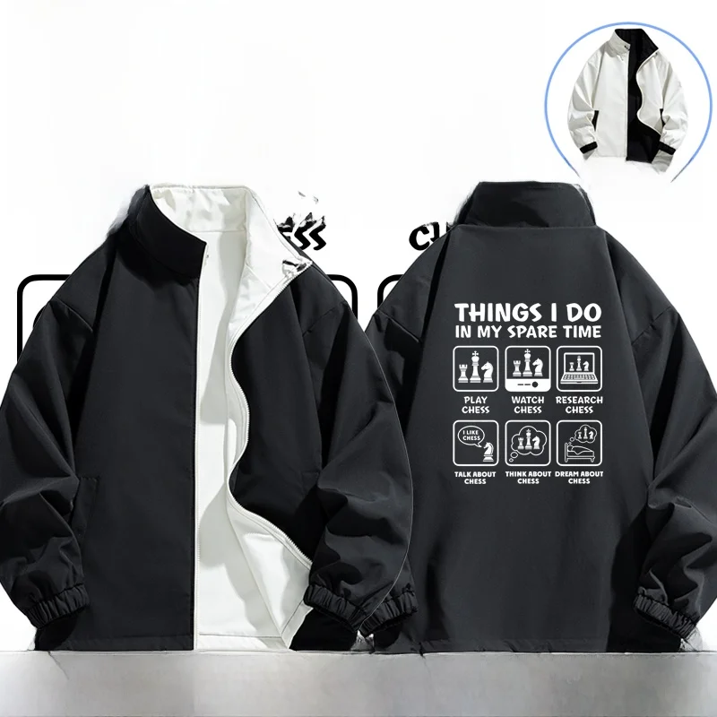 

Двусторонняя куртка с мультяшным принтом, свободного кроя, модная верхняя одежда из полиэстера, с длинными рукавами, на молнии