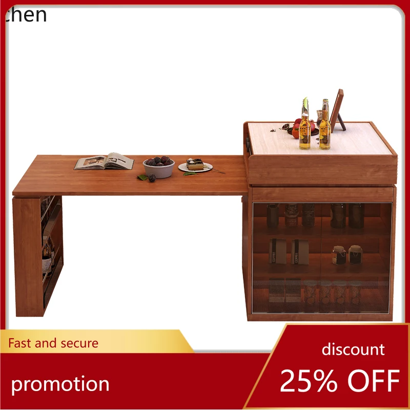 

ZMLHousehold Storage Multifunctional Dining Table Kitchen Island Dining Table and Chairs