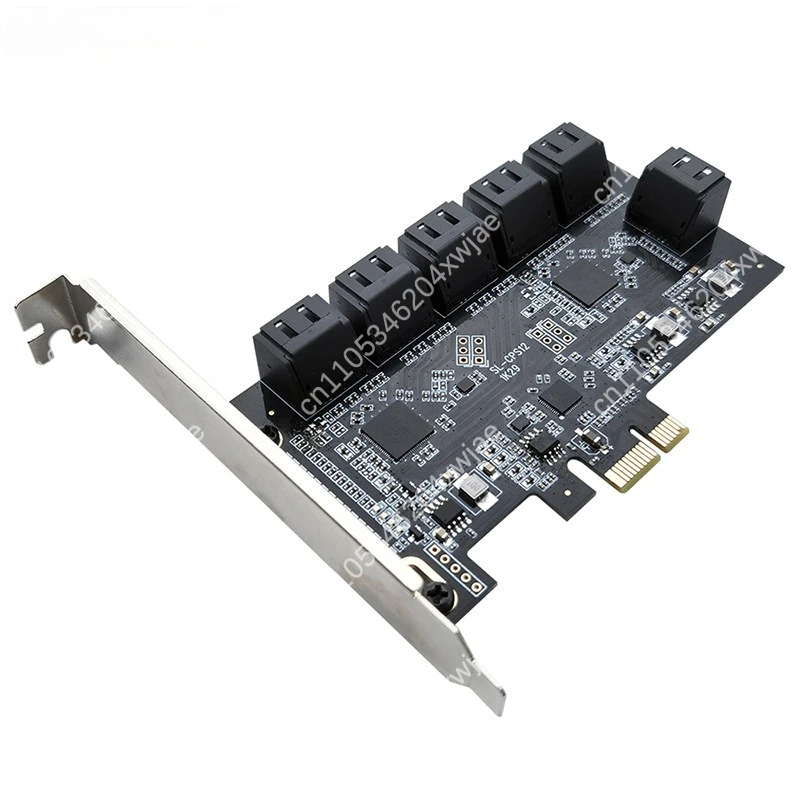 PCI E SATA Card 12 Port SATA Expansion Card PCI Express Adapter For Desktop PC SSD HDD Storage Controller