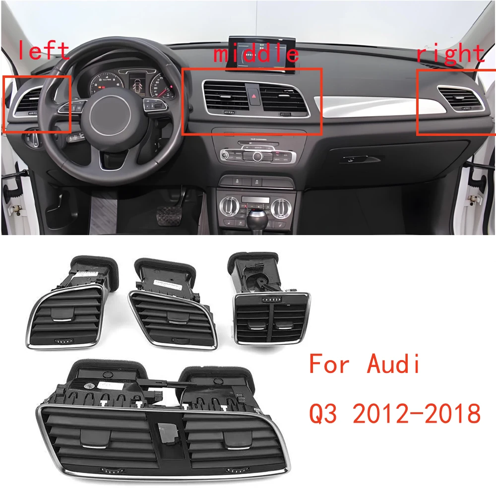 

Front Dash Center Console Air Outlet For Audi Q3 2012-2018 Rear Air Conditioner AC Vent Car Accessories 8UD820951 8UD819203