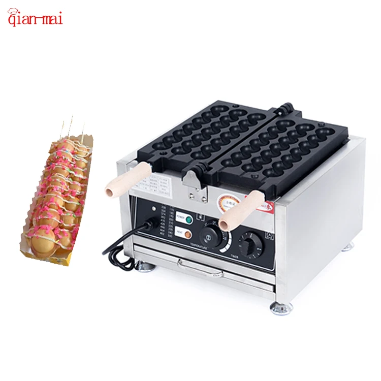 Máquina comercial eléctrica antiadherente para hacer Taiyaki, gofres de burbujas y bolas redondas con pinchos