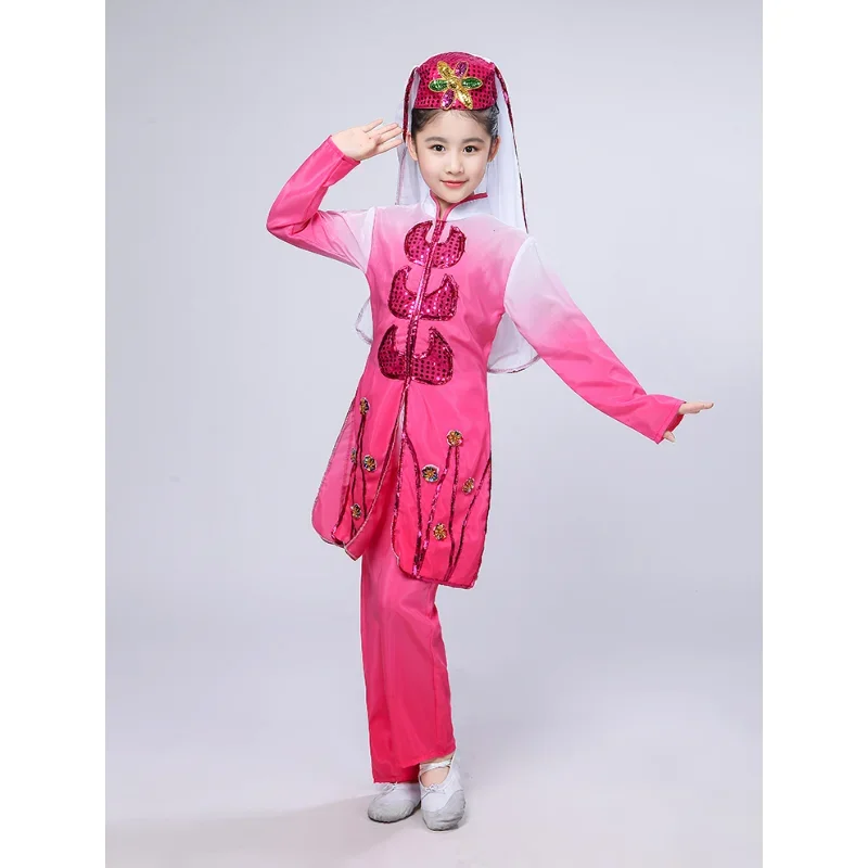 Preschool Girls' Xinjiang Dance Performance Costumes Uyghur Dance Costumes Hui Ethnic Minority Performance Dance Costume