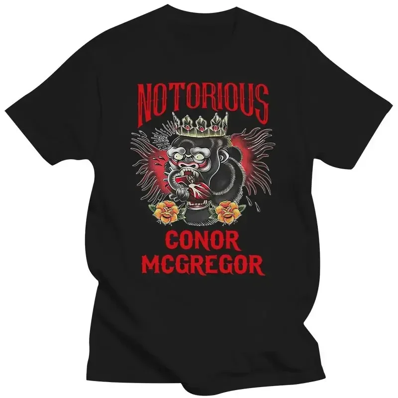 Mens Clothing Fight TeeConor McGregor Tattoo Black T-Shirt For Men Graphic T-Shirt