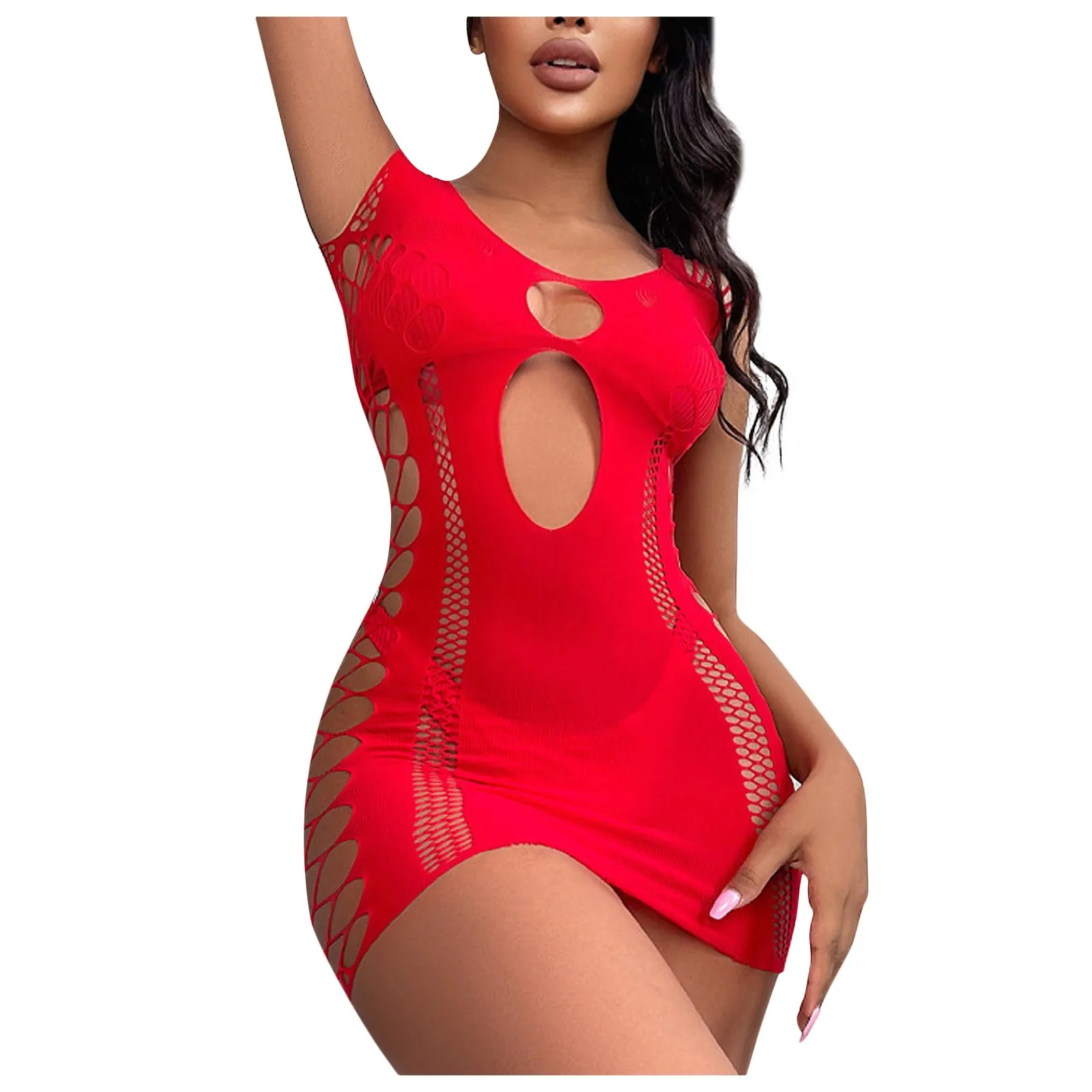 ชุดแฟชั่นผู้ใหญ่เซ็กซี่ ชุดเดรสสั้นเร้าอารมณ์ ของเล่นเซ็กซ์เกม กระโปรงรัดรูปสีดำ ชุดใส่เที่ยวกลางคืน ผ้าตาข่ายยืดหยุ่นสูง