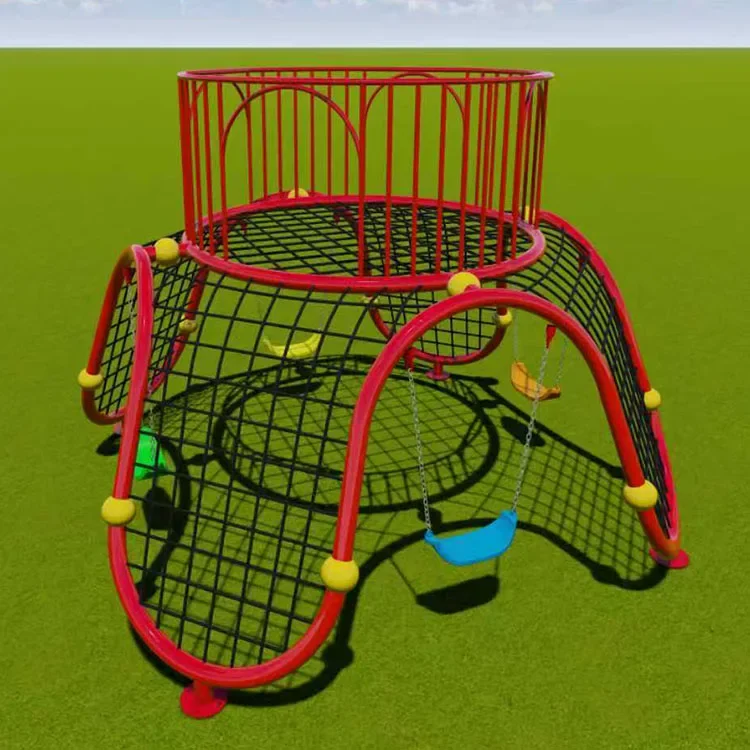&Outdoor Kids Net Climbing Tunnel Playground Equipment Commercial Metal Rope Net Climbing Frame for Amusement Park