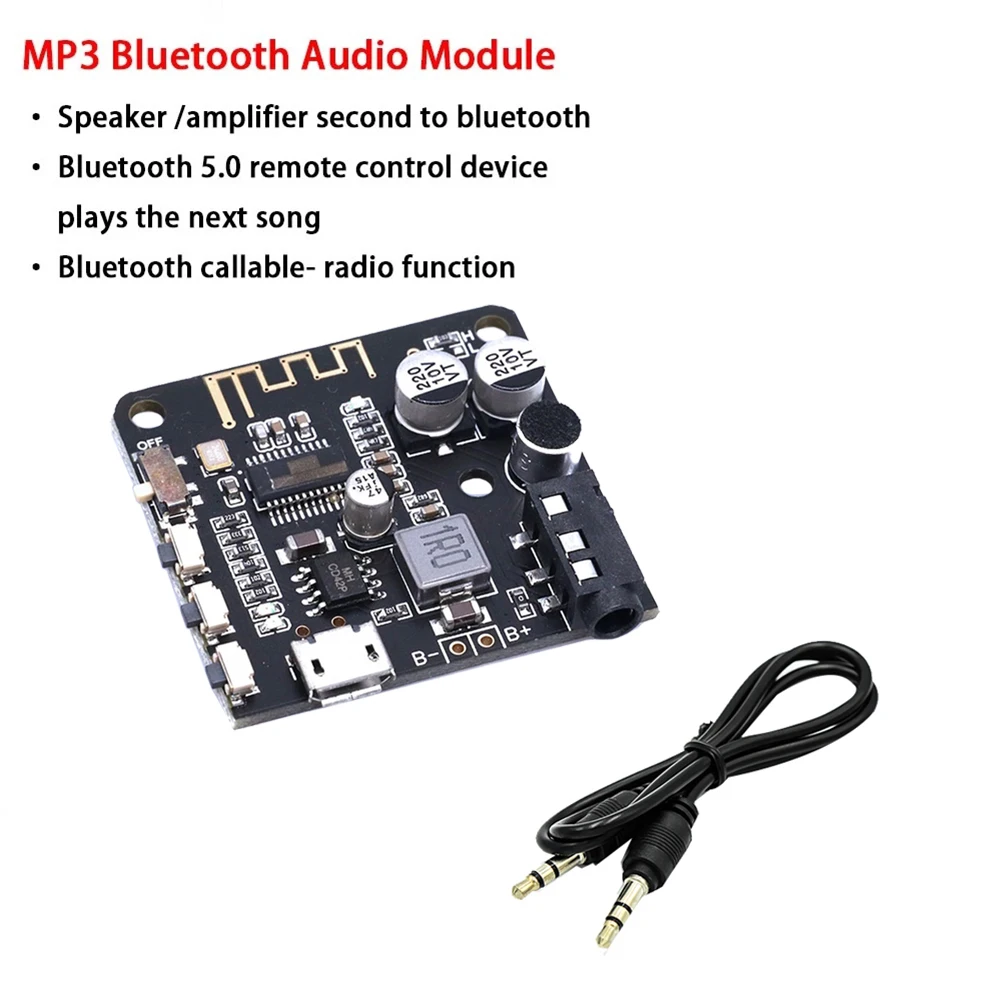 DT!~D622 HOT-BT5.0 Receiver with AUX Audio Cable MP3 Bluetooth Decoder Lossless Car Speaker Audio Amplifier Board Module