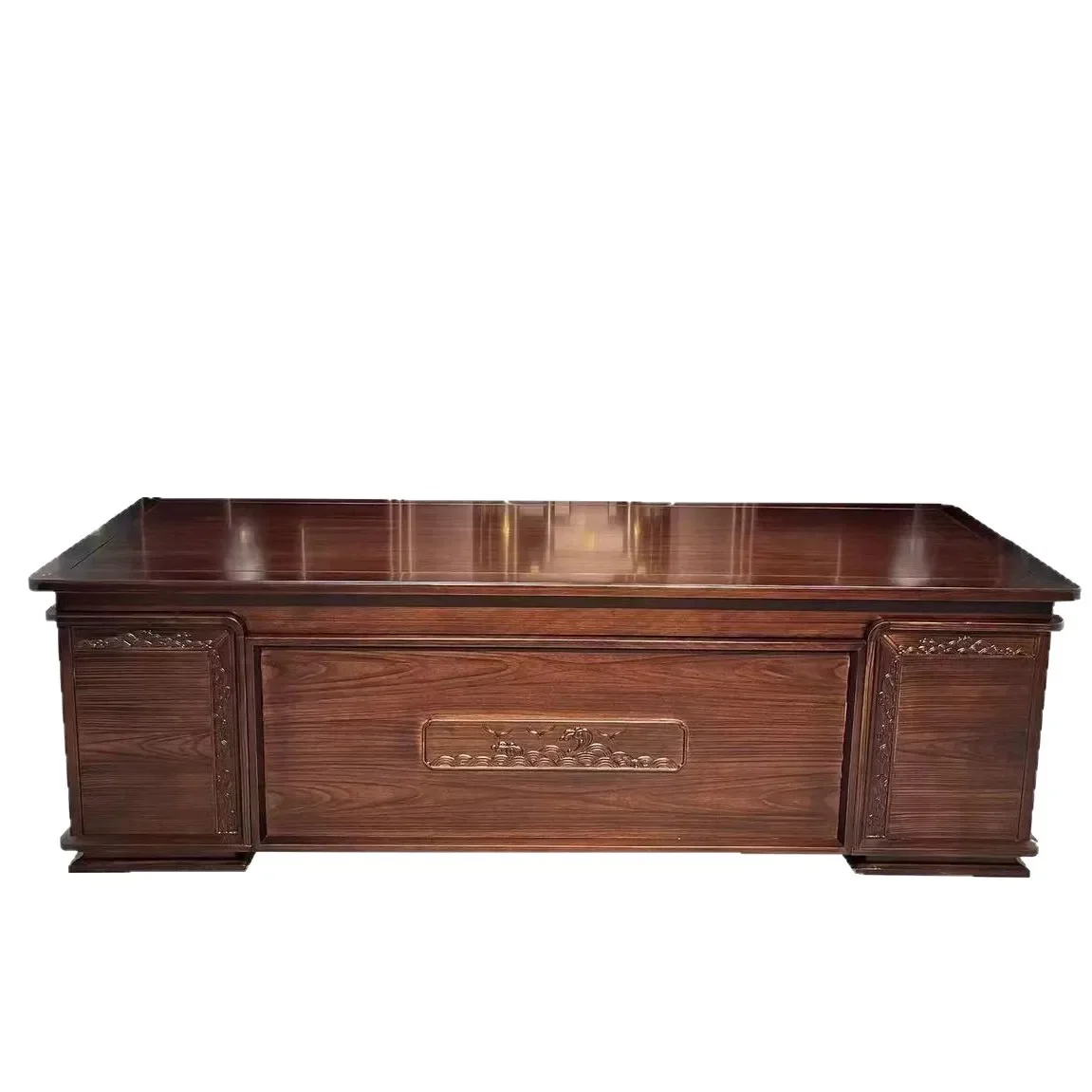 

rosewood desk office boss table all solid wood home desk table and chair combination