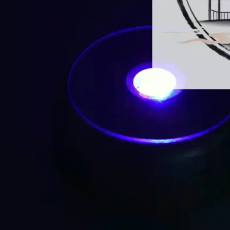 

1 шт., 4 светодиода, светящаяся основа, светильник, хрустальное стекло, цветная круглая подставка