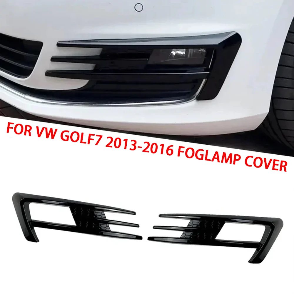 Front Bumper Lip Spoiler Car Bumper Fog Lamp Grille Cover Trim Body Kit Tuning for Volkswagen VW Golf 7 MK7 Golf7 2013-2016