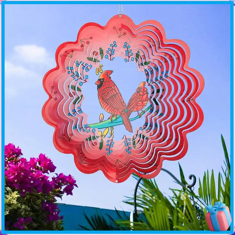 

Discount 3D Wind Spinner Redbird 12Inch Garden Laser Cut Hanging Wind Spinners Metal Kinetic Yard Art Deco Indoor/Outdoor Decor