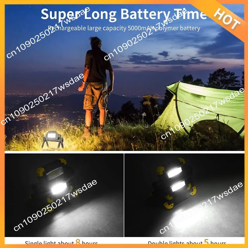 

X08A LED Work Light Rechargeable Portable - Folding Hyper Tough Working Lamp With Flood Light Stand For Outdoor Camping