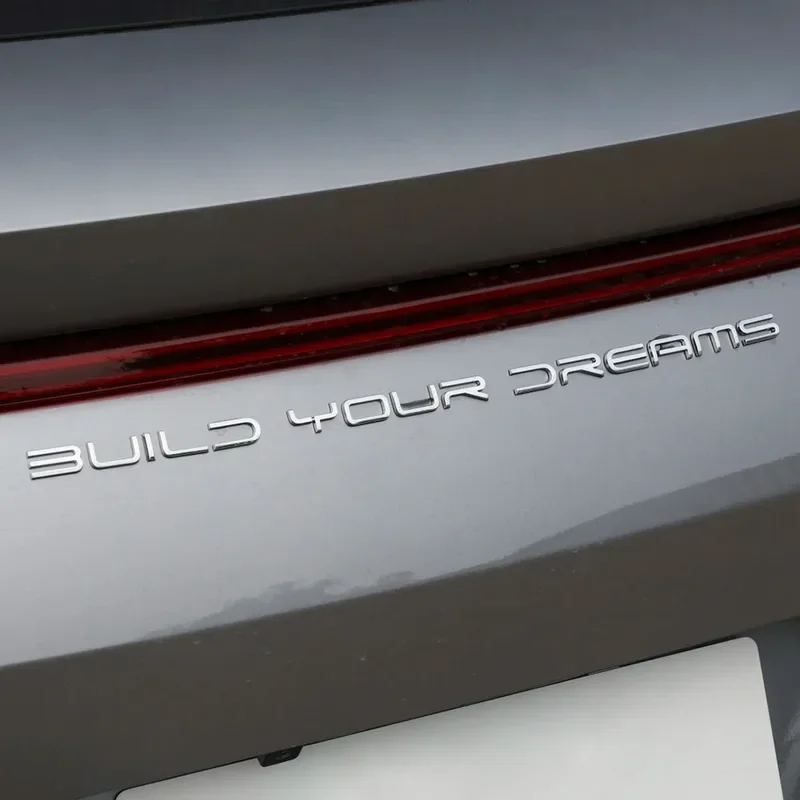 3D ABS Build Your Dreams Car Trunk Logo Badge Emblem Decals Sticker For BYD Dolphin Seal Han Tang EV Song Yuan Plus Atto 3 Qin