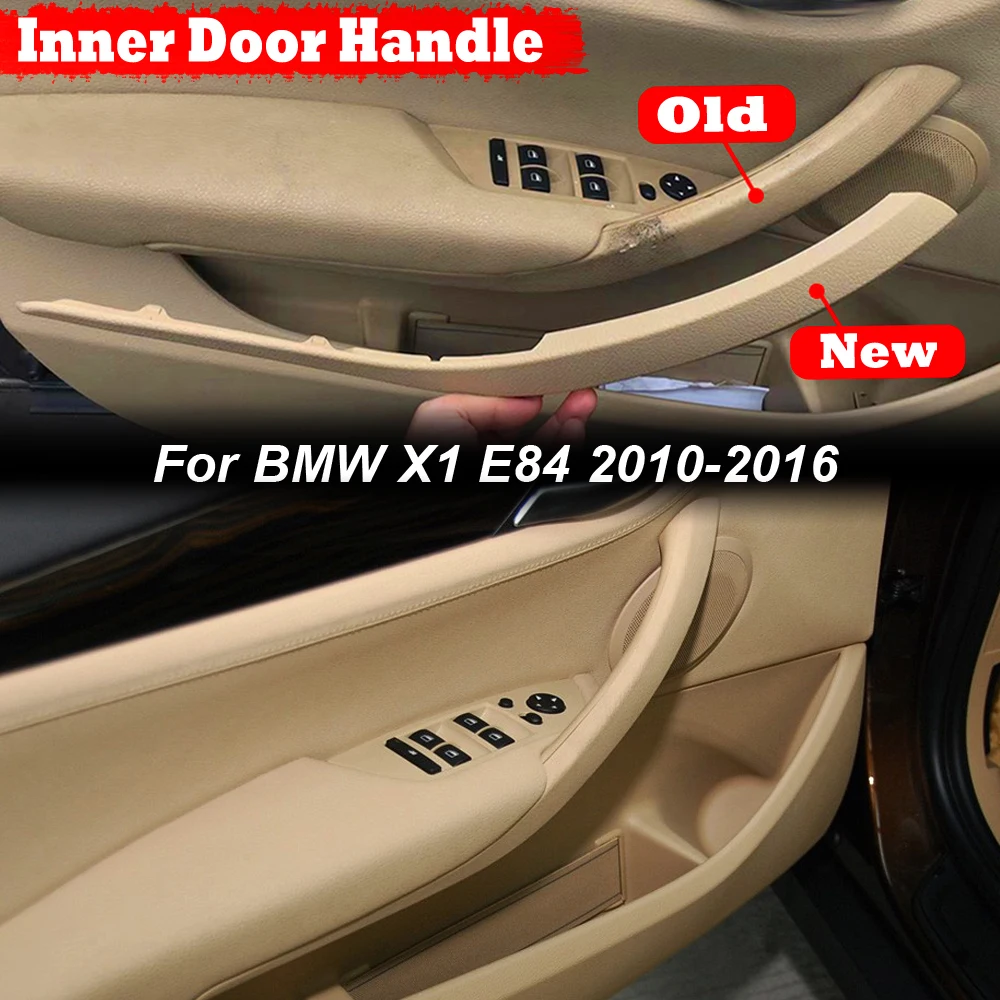 Left Right Side Car Inner Door Panel Handle Pull Trim Cover Auto Interior Door Handles For BMW X1 E84 2010-2016