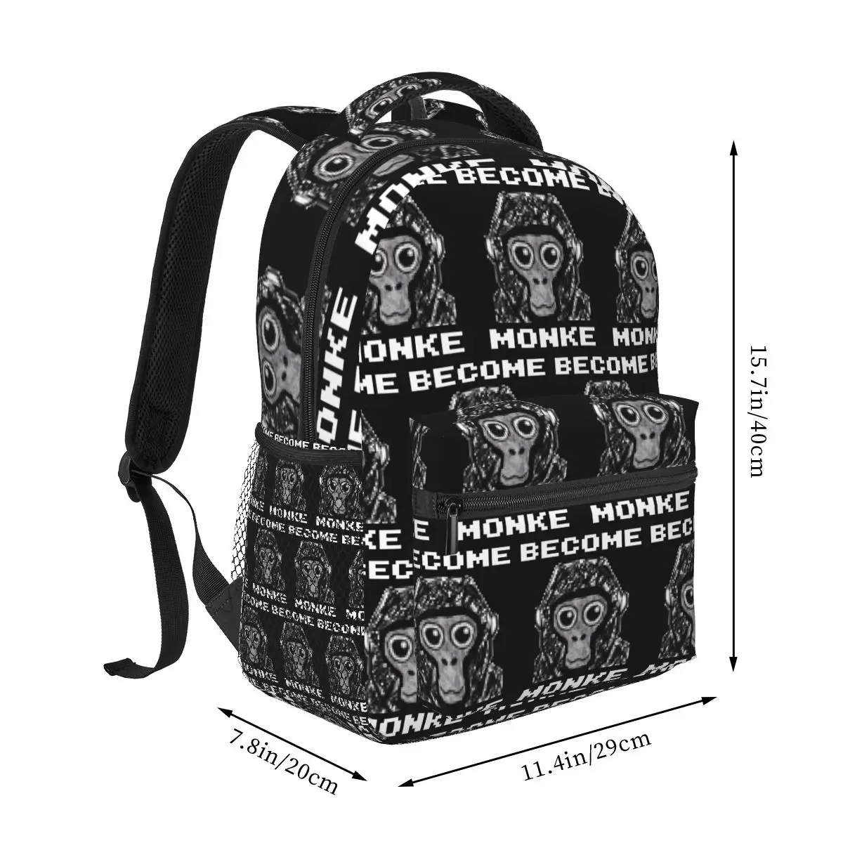 Gorilla Tag Become Monke - Gtag Monkey Backpacks Boys Girls Bookbag Students School Bags Cartoon Kids Rucksack Shoulder Bag