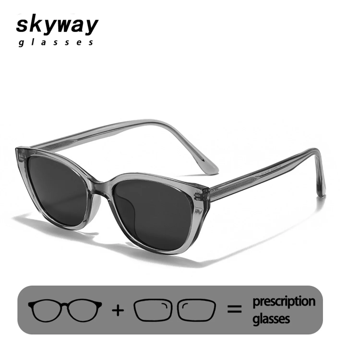 SKYWAY CAP Pin Temple Cat‑Eye Polarized Sunglasses UV400 Anti Ultraviolet Fashion Shades Eyewear for Men Women Outdoor Wear