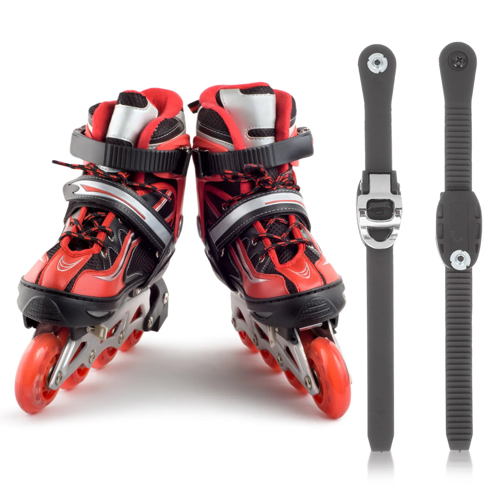 

2 шт. регулируемые ремни для роликовых коньков из прочного полипропилена для надежной фиксации обуви при катании, сменные