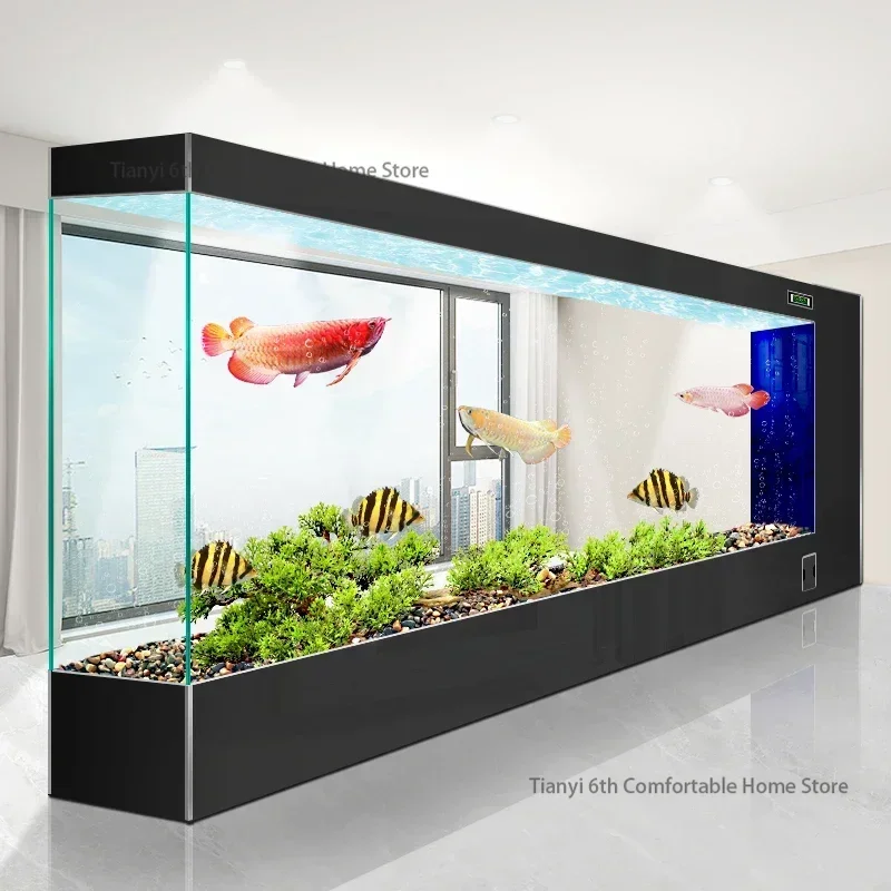 Large Living Room Aquariums Transparent Appreciate Fighting Chest Fishbowl Filtered Water Ecological Box Pet Products 수족관 FYFT