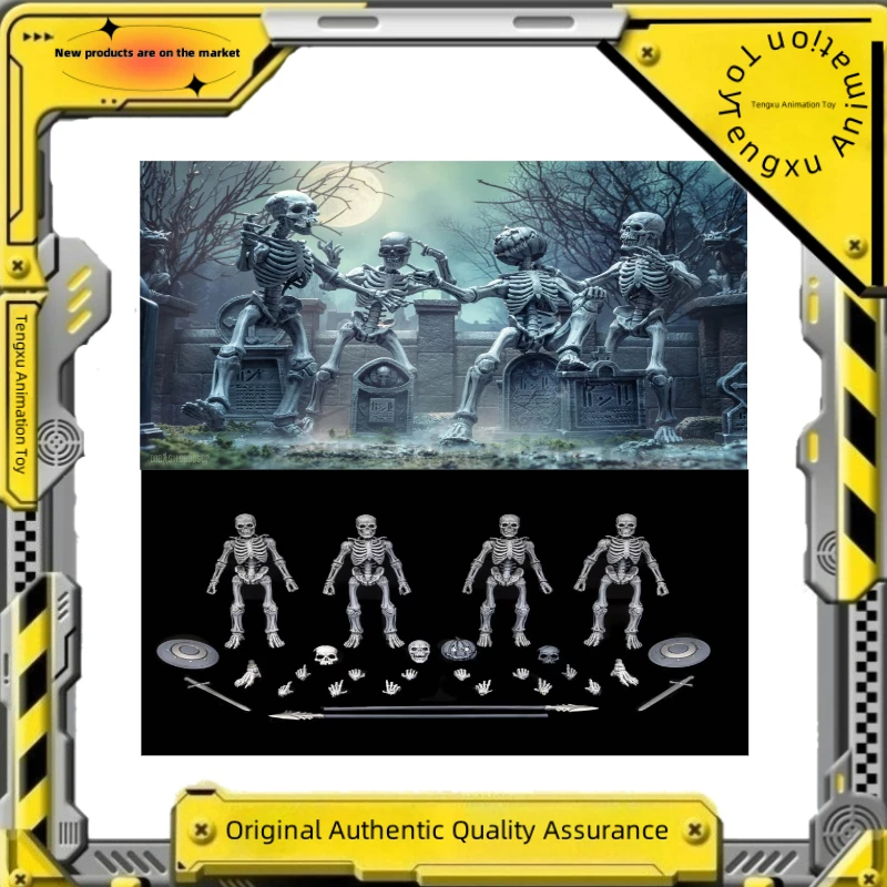 

New Four Horsemen Mythic Legions Grey Skeleton Soldiers Action Anime Figure Statue Collectible Model Halloween Suit Custom Toys
