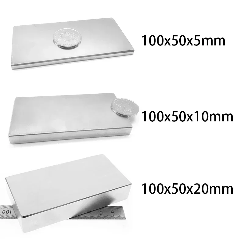 Imán de neodimio 100 mm N35 NdFeB Bloque Imanes magnéticos permanentes súper potentes y fuertes Imán fuerte de varios tamaños opet