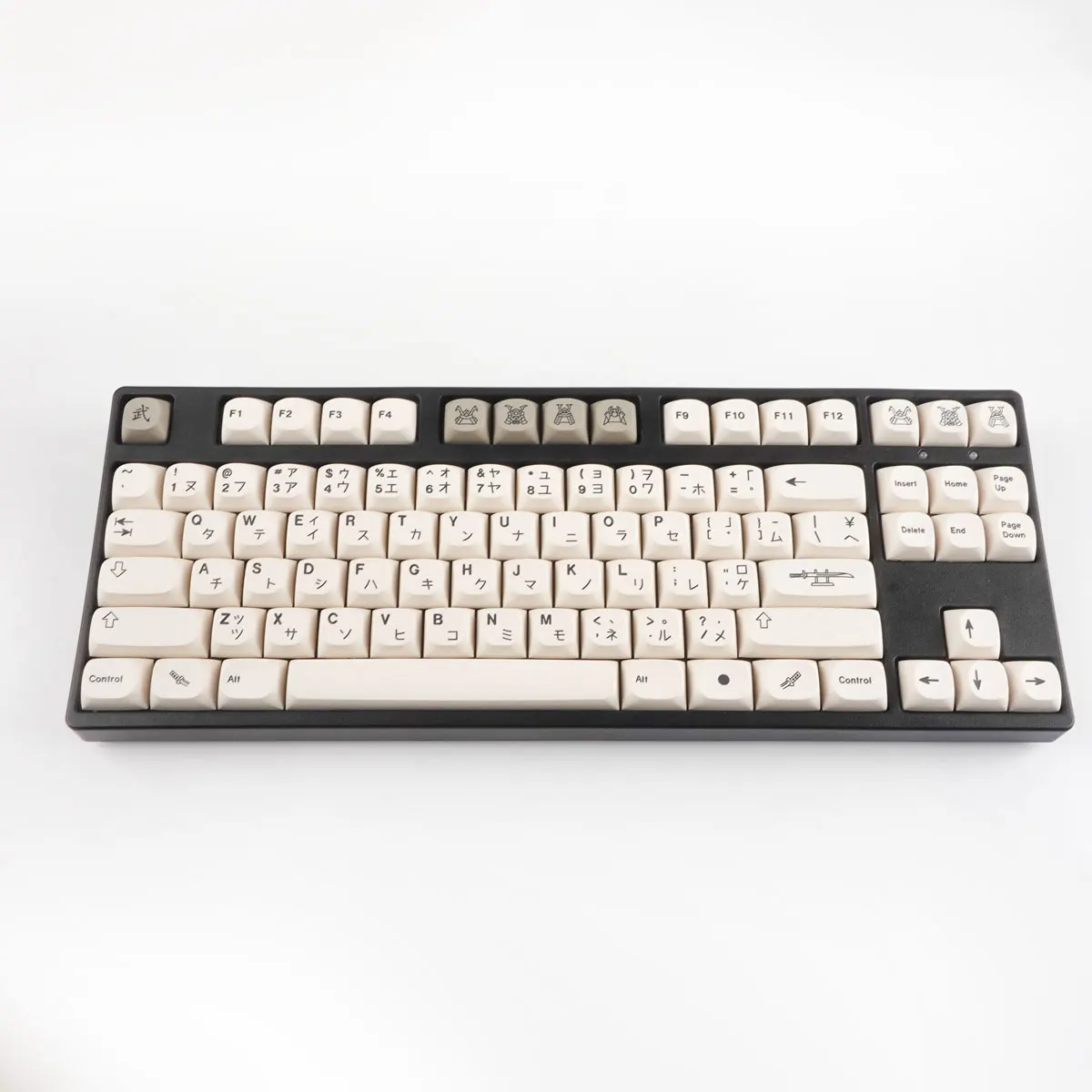 126keys Japanese White PBT Keycaps MA 9mm Height No Backlit Standard Satellite Cross Axis Mechaical Gaming Keyboard