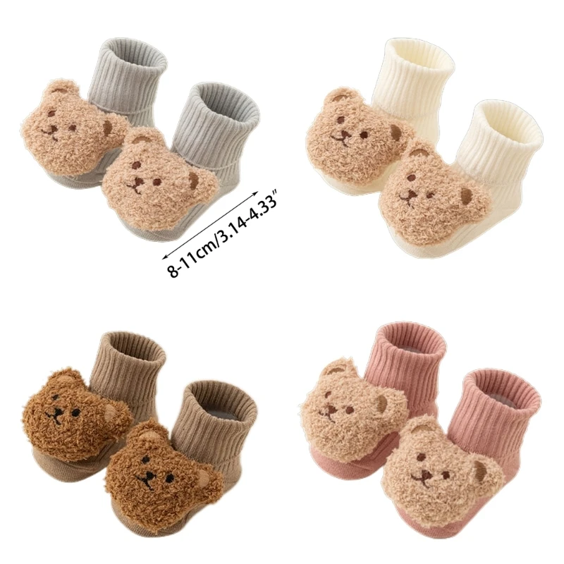 Nouveau 1 paire infantile bottes chaudes bébé garçons filles dessin animé ours chaussures d'hiver