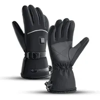 Electric Heated Gloves Motorcycle Winter Moto Heated Gloves Warm Waterproof Rechargeable Heating Thermal Gloves For Snowmobile