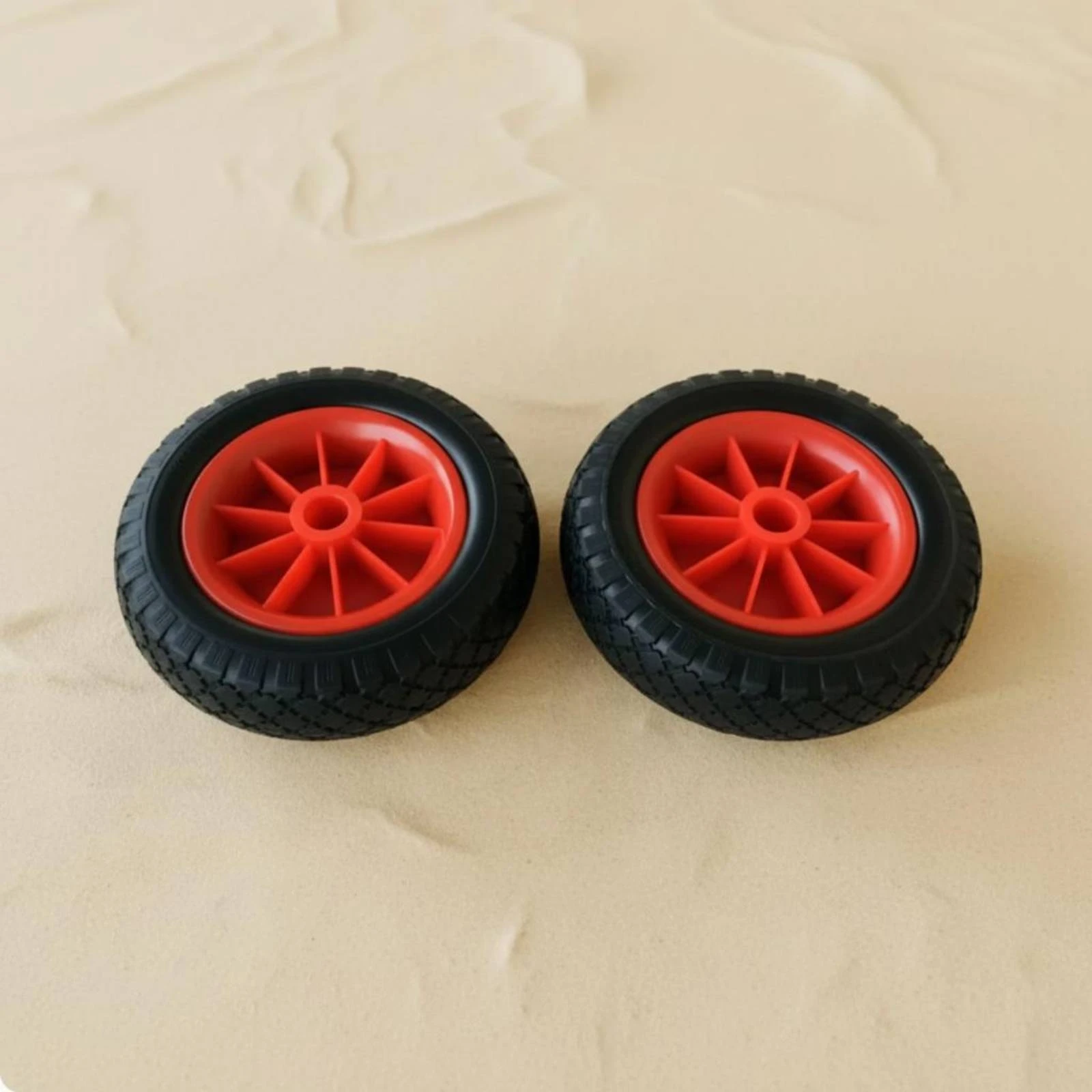 

2 Pieces Kayak Hauling Wheel Puncture-Proof Solid PU Wheel Beach Wheels Sand-Friendly Solid Tires Heavy Duty