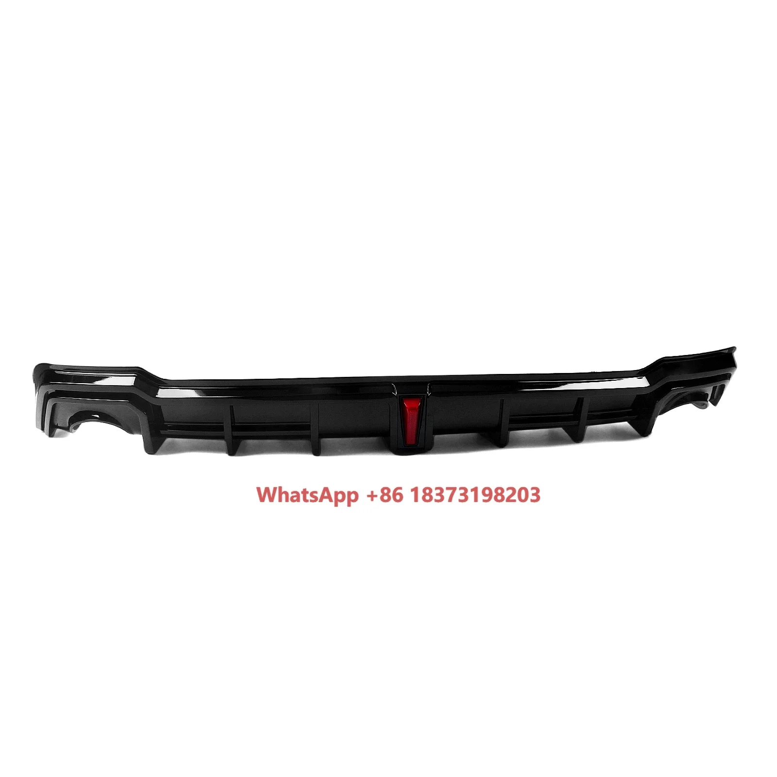 Rear Bumper Diffuser Lip Kit W/ LED Light For 11th 2022-2025 Black