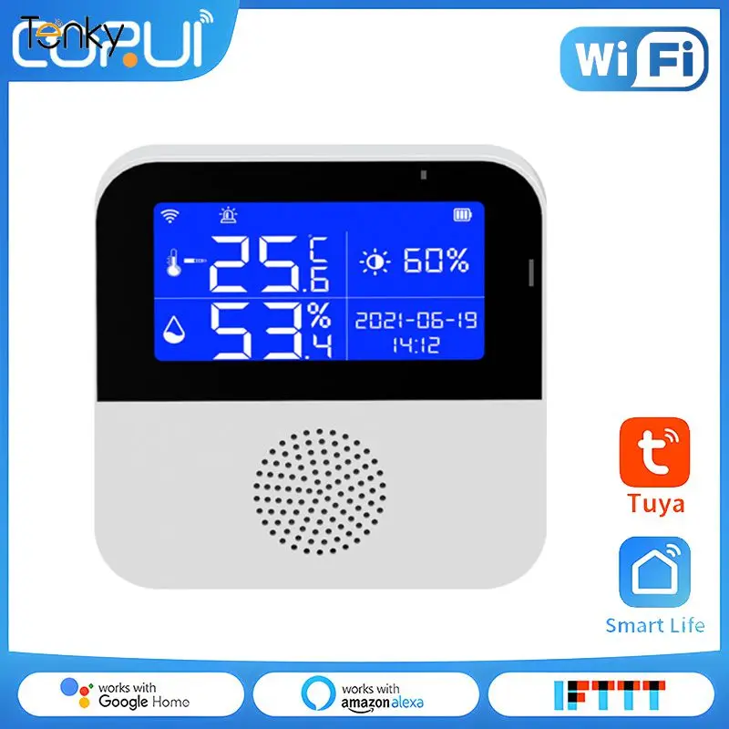 

Tuya Smart Wifi Temperature And Humidity Sensor Hygrometer Thermometer Detector 5 Displays Smart Life Support Alexa Home