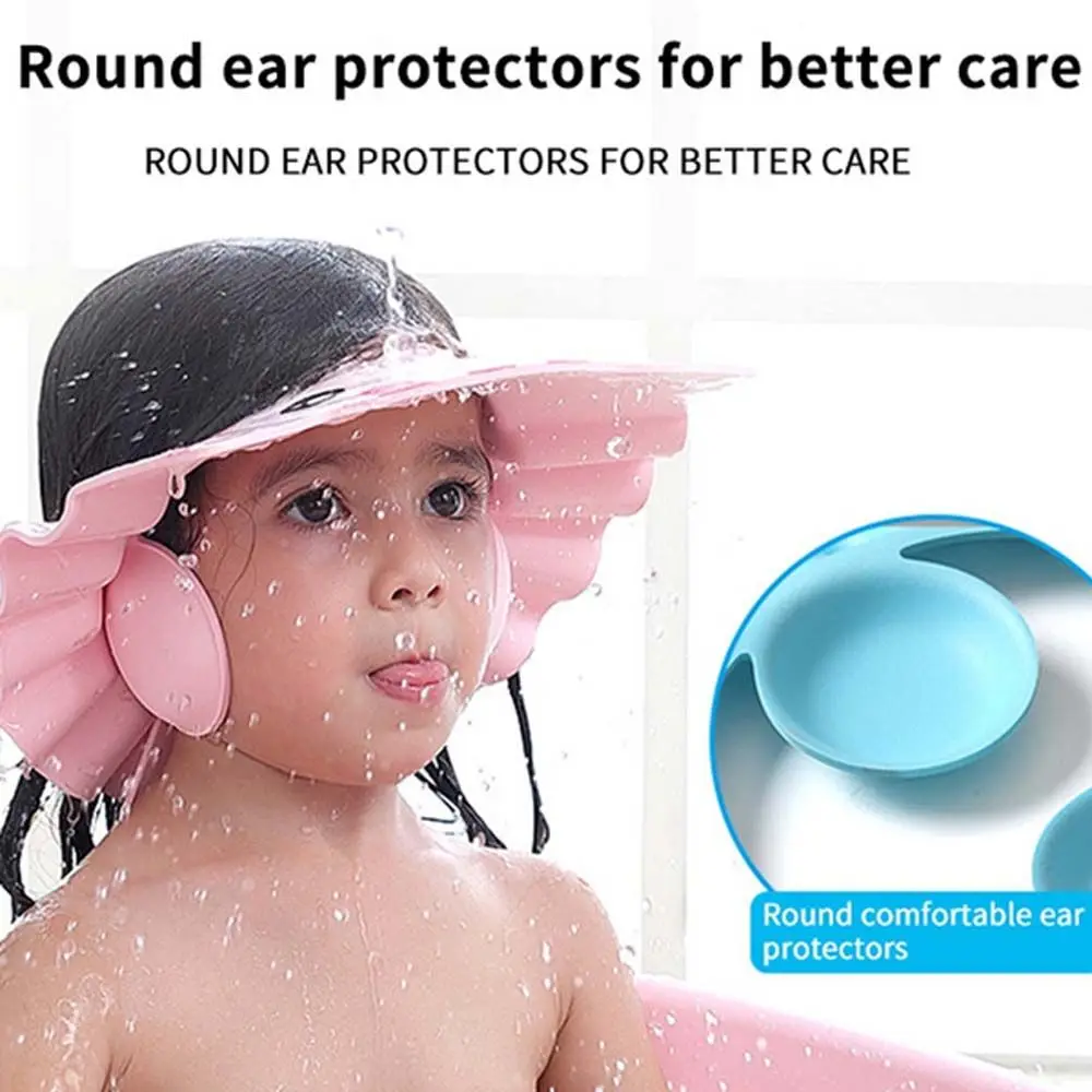 Protección suave para los oídos, baño infantil, previene el agua en la oreja, protector para el lavado del cabello, gorro de baño para niños, gorro de ducha para bebé, gorro de champú