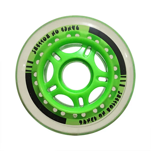 Roda Sepatu Roda Sebaris 84Mm Roda Geser Slalom Kecepatan Profesional 84A untuk Skating Balap Jalanan Jalanan Gratis