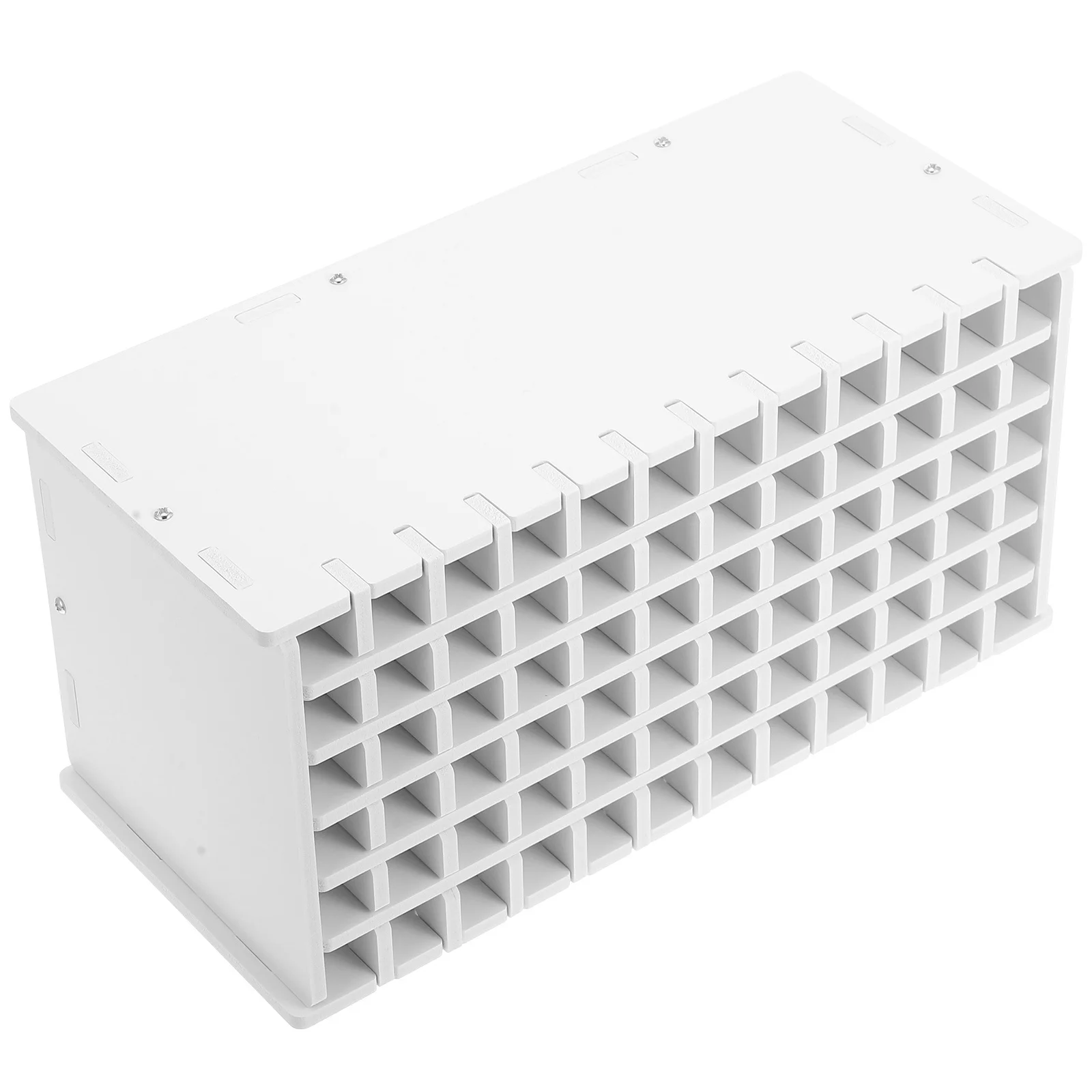

72 Grid Large Capacity Marker Pen Storage Rack Wood-Plastic Board Easy Assemble Desk Organizer Colored Pencil Holder Art Marker
