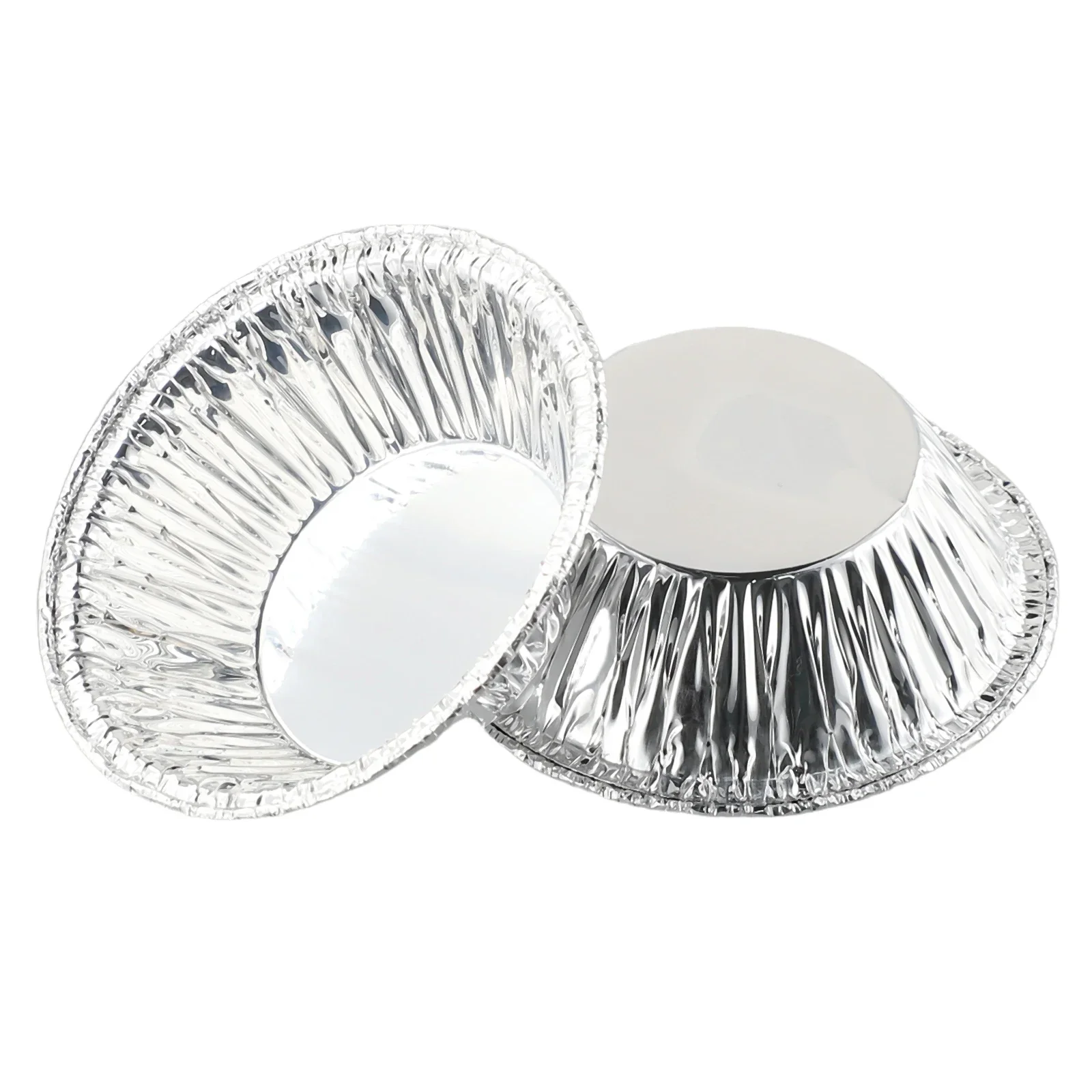 Bakeware Egg Tart Mold DIY Disposable Pie Pot Pudding Silver 100Pcs Tin 3\