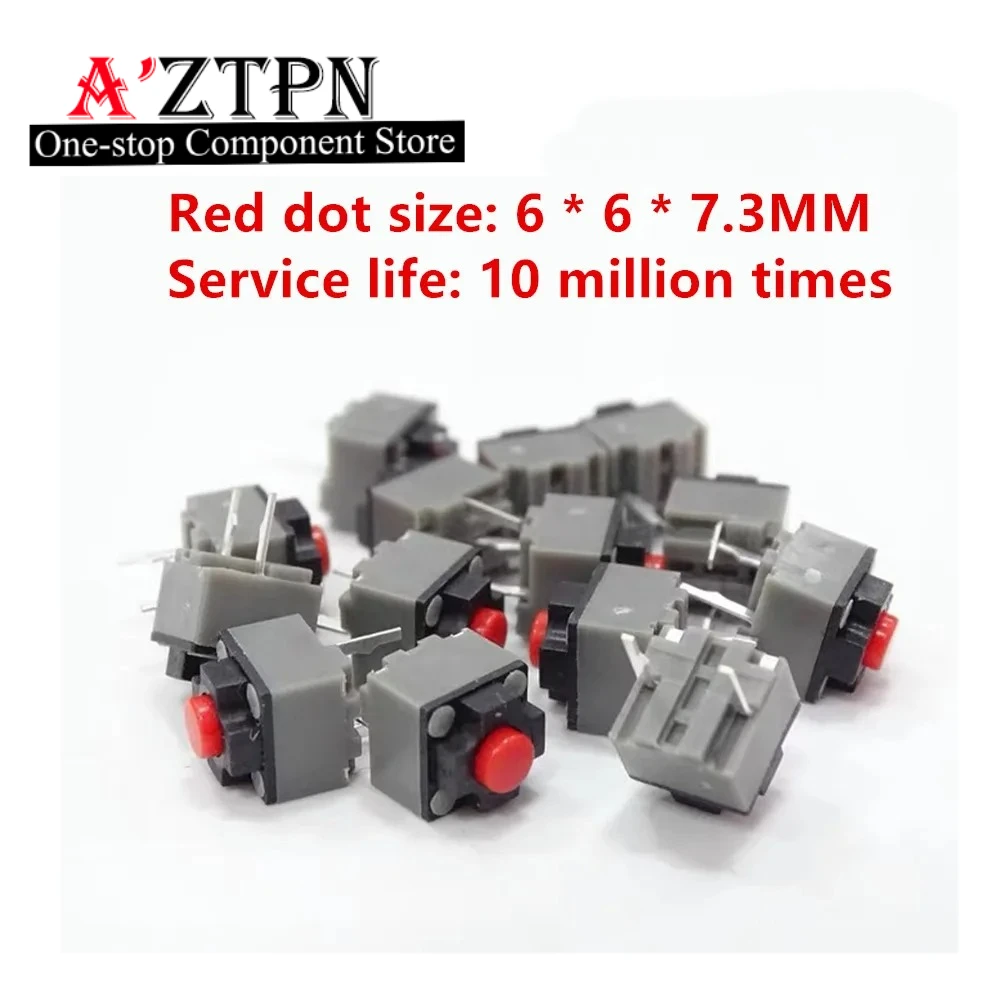 10PCS 20PCS Original For Kailh Silent Mouse Micro Switch Red Yellow Dot Square Mute Micro Switches  M330 M220 M590 6*6*7.3mm