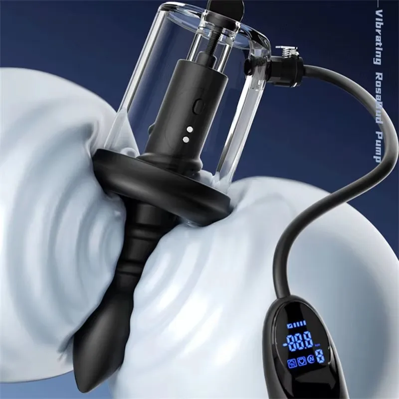 Electric Pump Vacuum Sucking Vibration For Men Massage Prostate Stimulator Anal Pump Male Anal Sex Toy Tool Vibrating Butt Plug