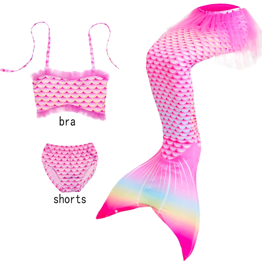 Little Mermaid Dress up Swimsuit Shorts Fish Tail Group Beach Wear Swimming Pool Mermaid Role Playing Costume Accessories