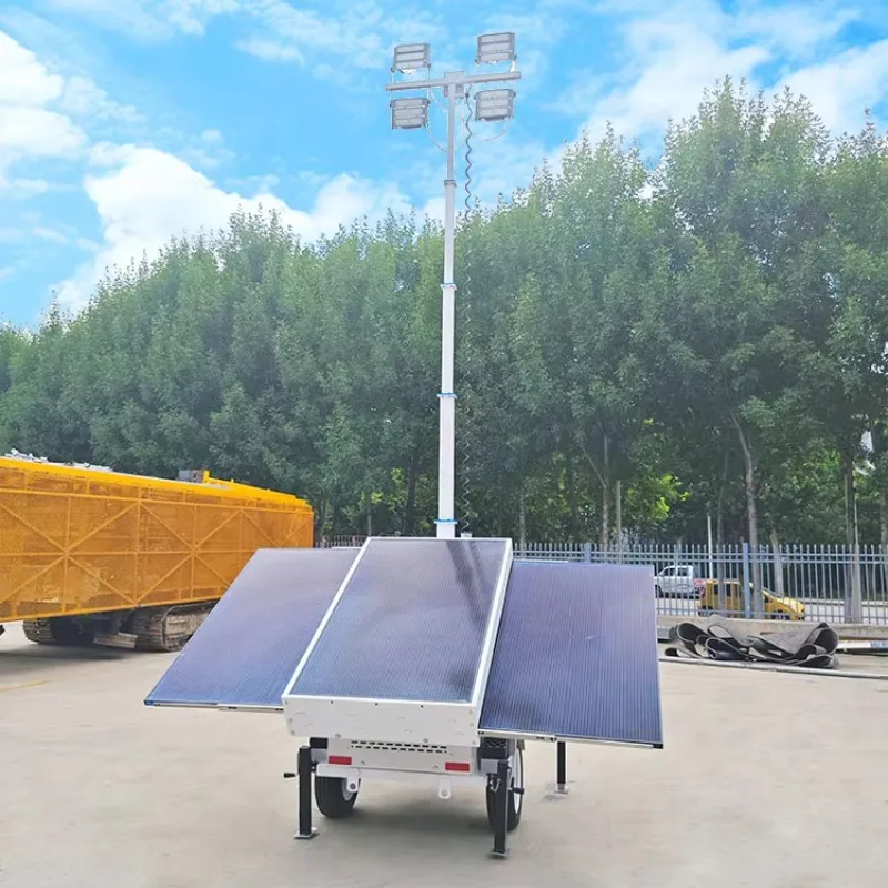 Solar Powered Mobile LED Lighthouse Tower Solar Powered Mobile Lighthouse with Controller Solar Powered Outdoor Generator