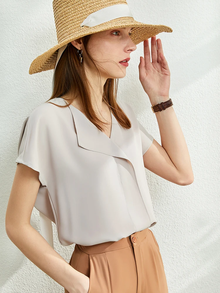 AMII Minimalism Chiffon Shirts & Blouses New Elegant Youth Woman Blouses Loose Fashion Casual Chic Tops Female Clothing 12240504