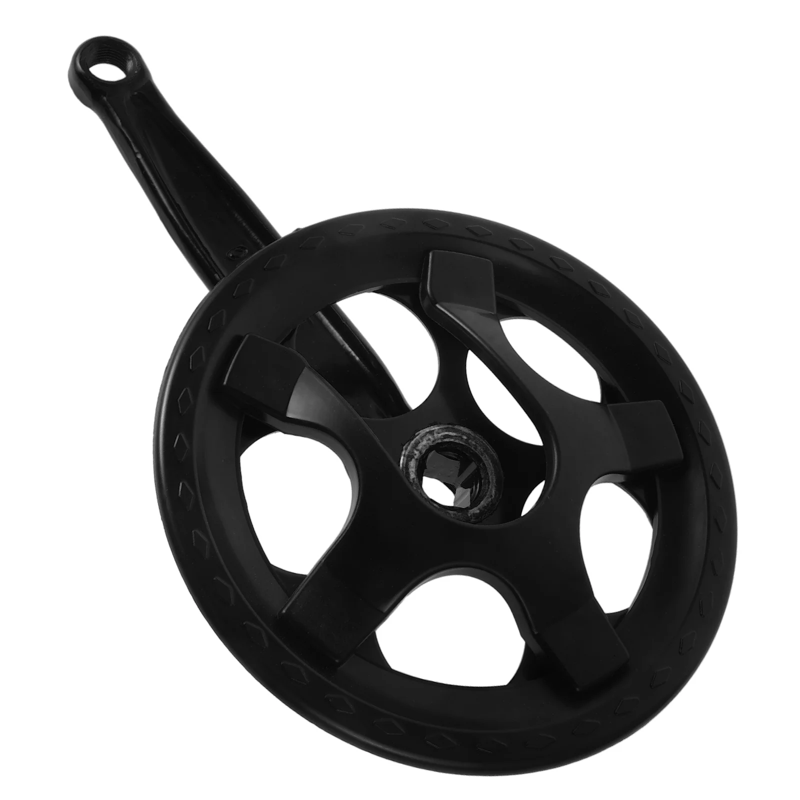 

1pcs Black Crankset Chainring Replacement Bike Accessory Bicycle Crank Arm Single Speed Carbon Steel Durable Universal