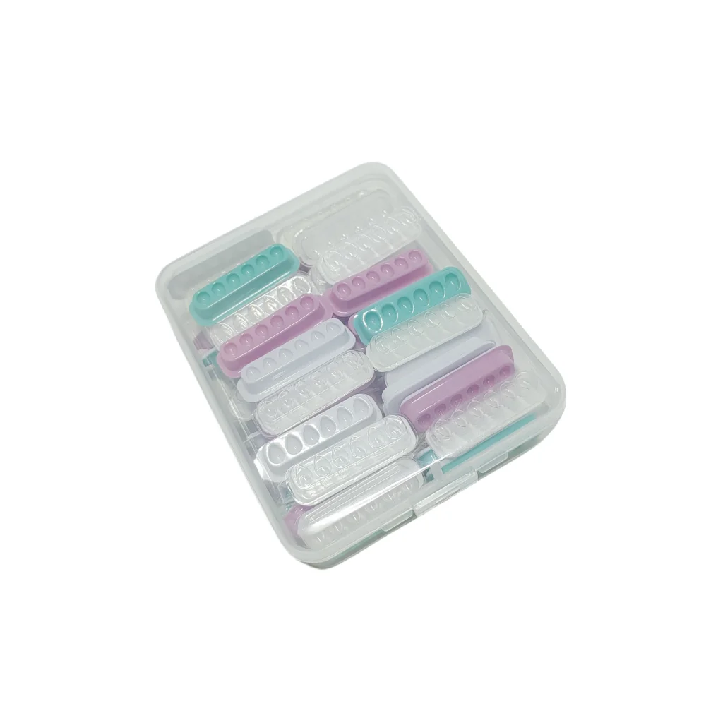 1 box Mixed Color Self Adhering Eyelash Extension Lash Glue Tray Wells Fan maker Private Label  Available