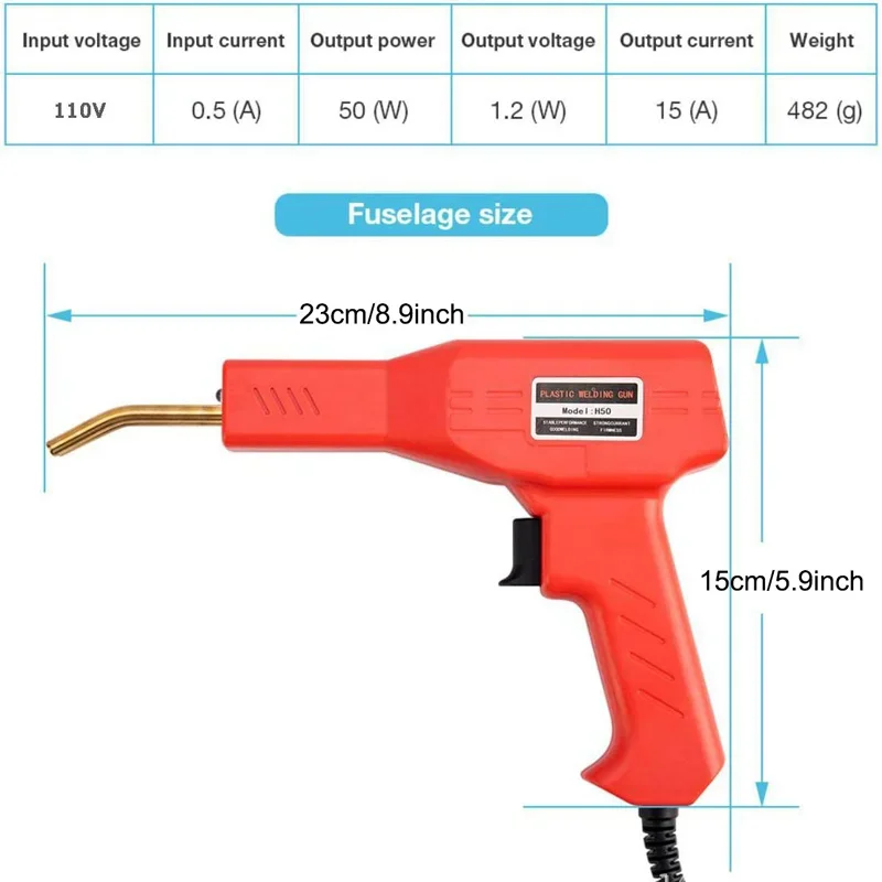 Automotive Plastic Repair Gun-Lightweight, Ergonomic Design-Easy to Operate-For Bumper and Dashboard Fixes